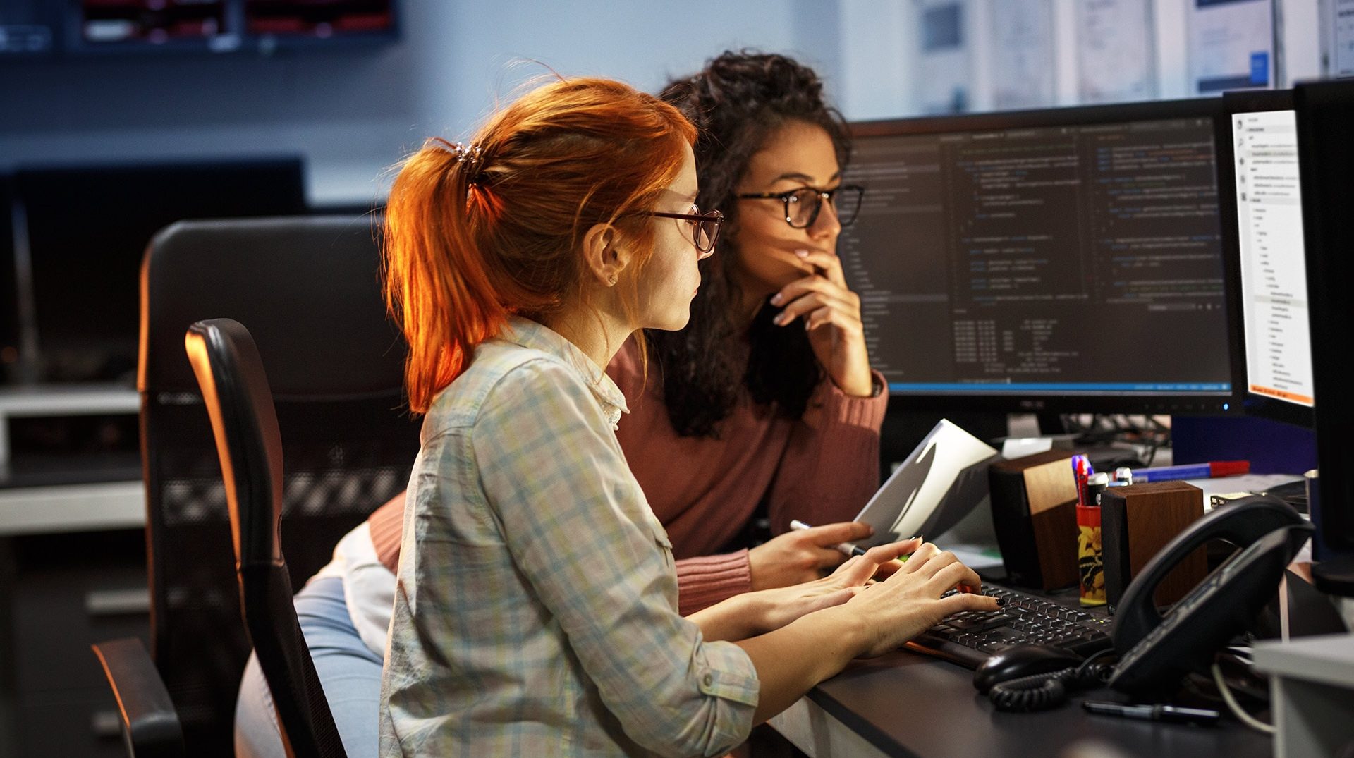 Women coding