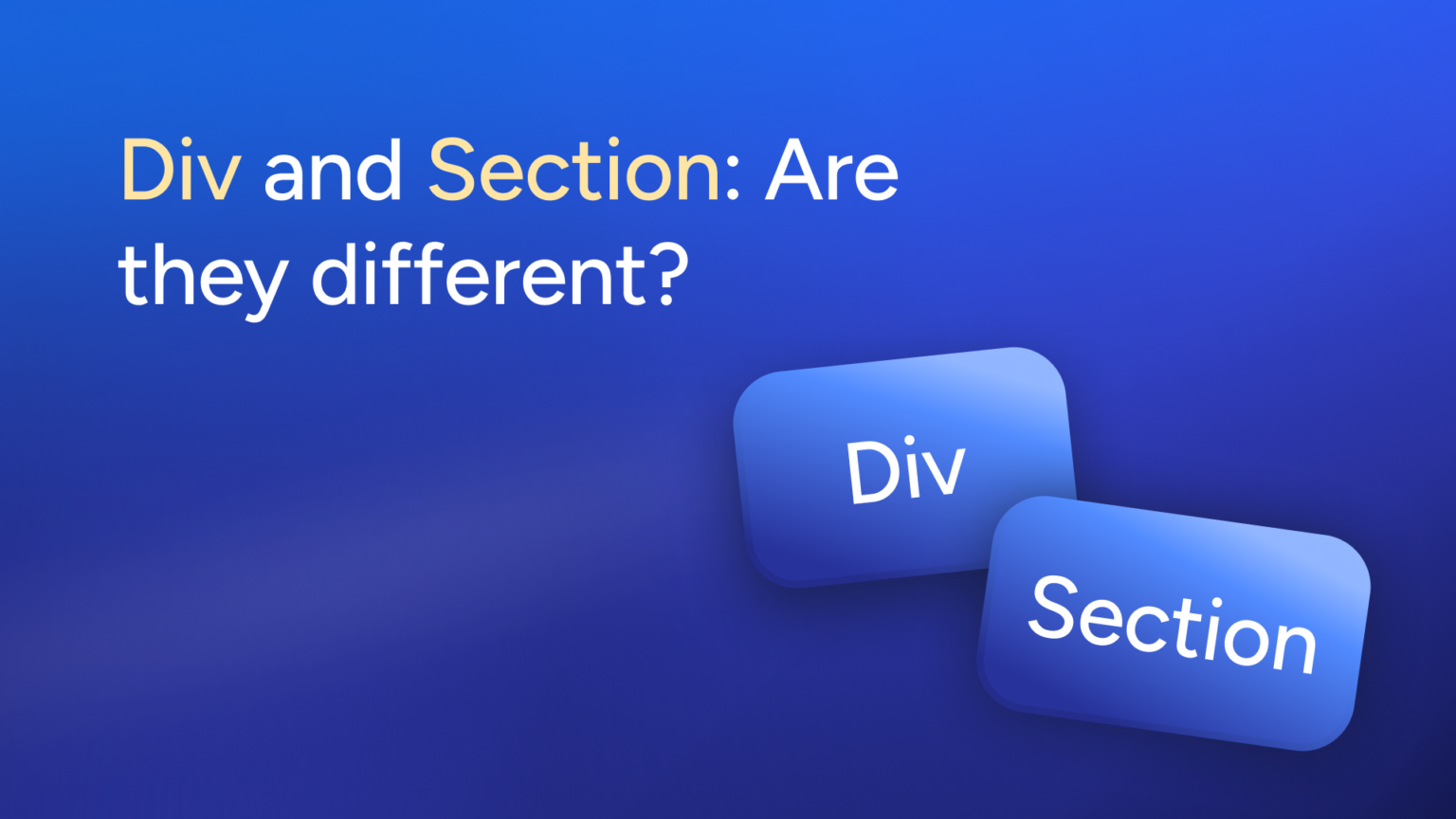 Difference Between Section And Div